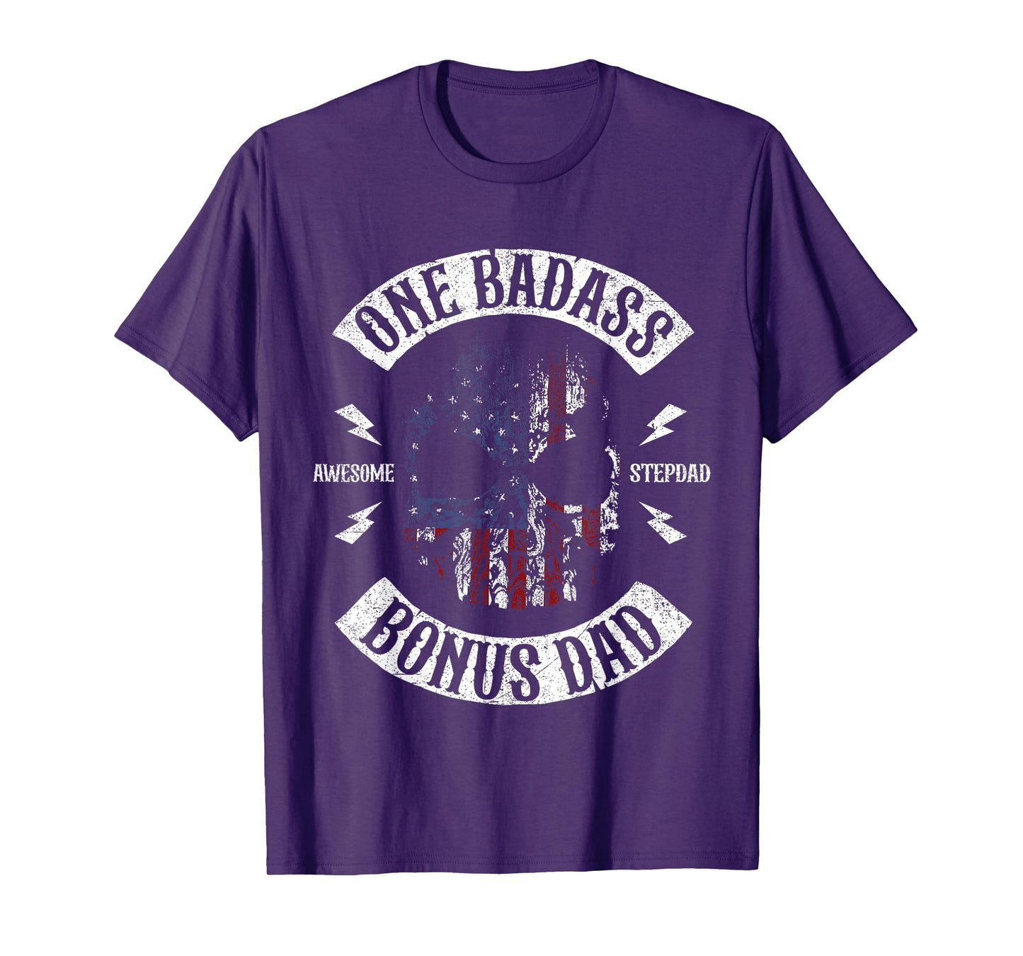 One Badass Bonus Stepdad Birthday Step Dad Fathers Day Gift T-Shirt