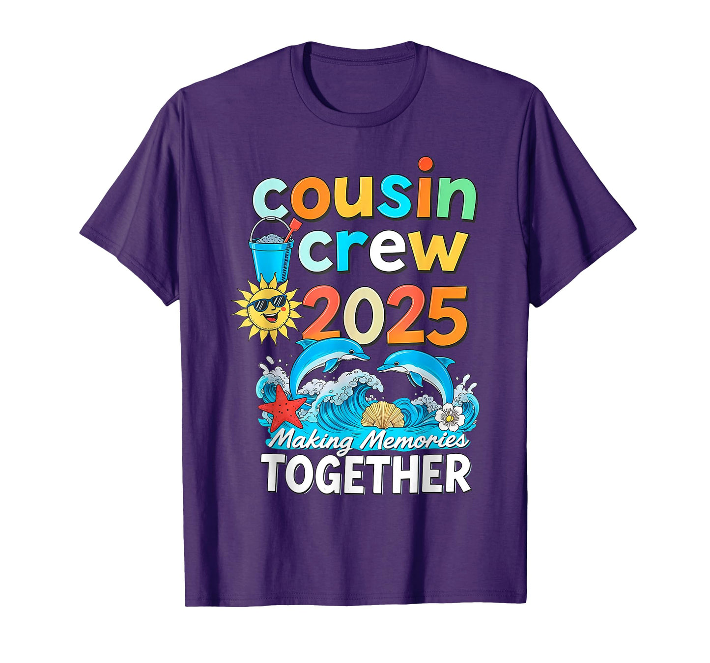 Cousin Crew 2025 Family Trips Matching Summer Vacation Beach T-Shirt