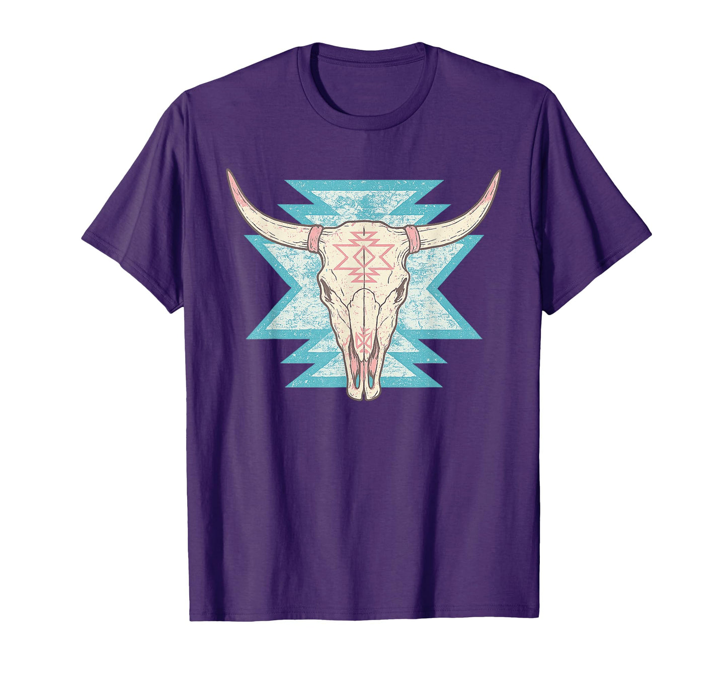 Vintage Boho Cow Skull Western Bull Skull Cowgirl Cowboy T-Shirt