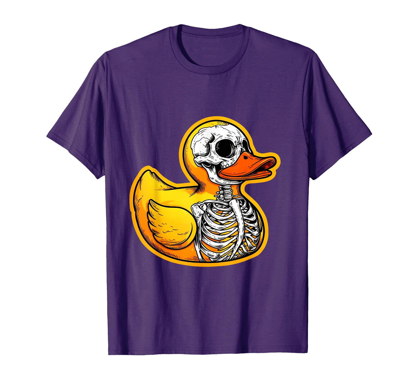 Skeleton Duck T-Shirt Funny Creepy Rubber Duck Skull Horror T-Shirt