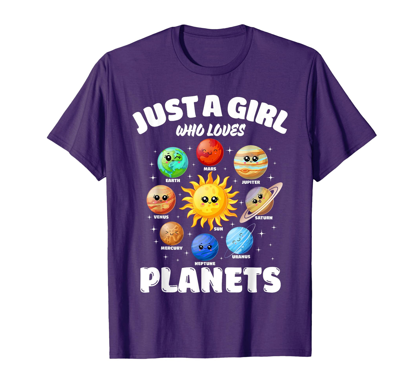 Just A Girl Who Loves Planets, Solar Space Science Lover T-Shirt