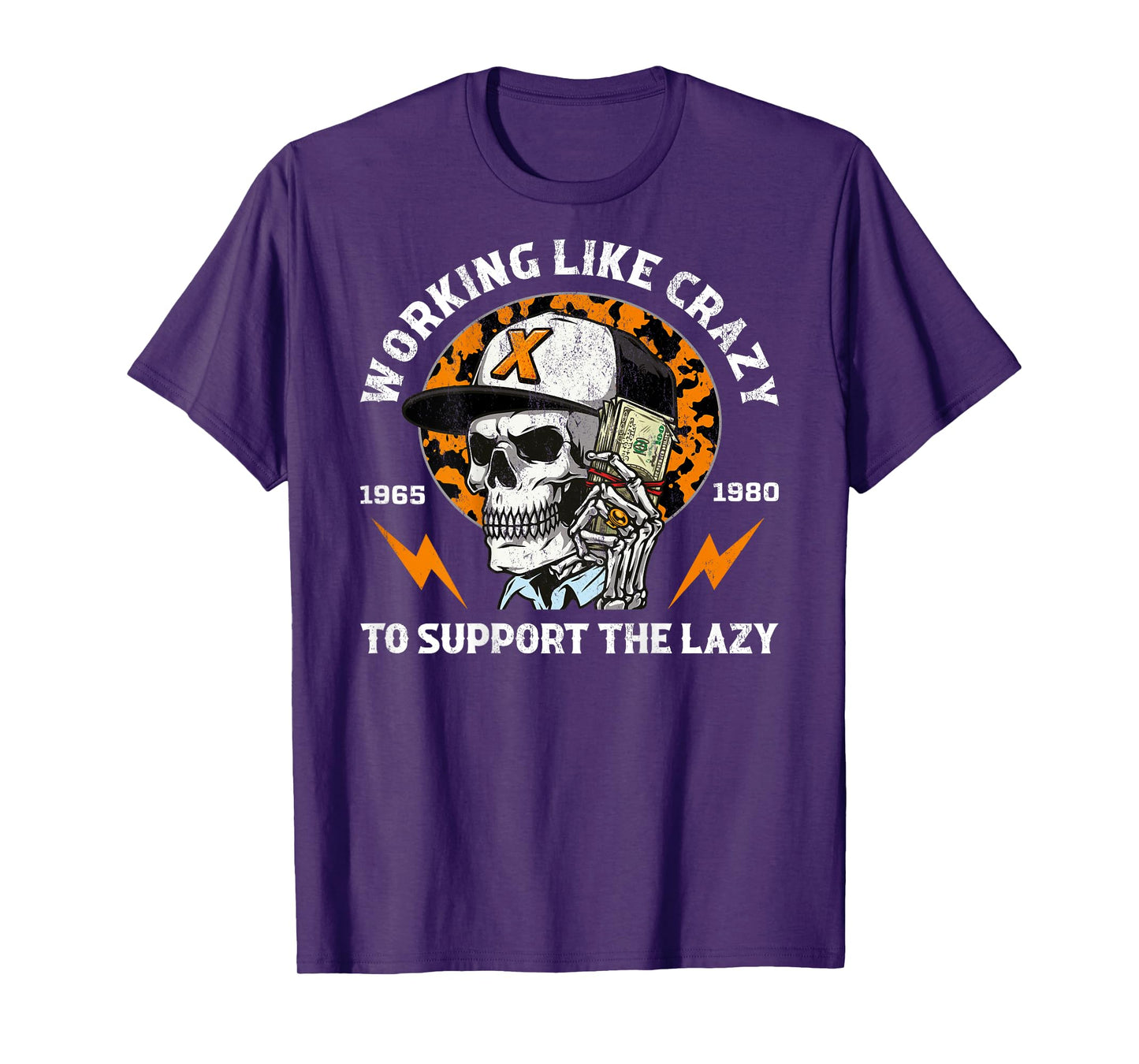 Halloween Working Like Crazy To Support The Lazy In Back T-Shirt