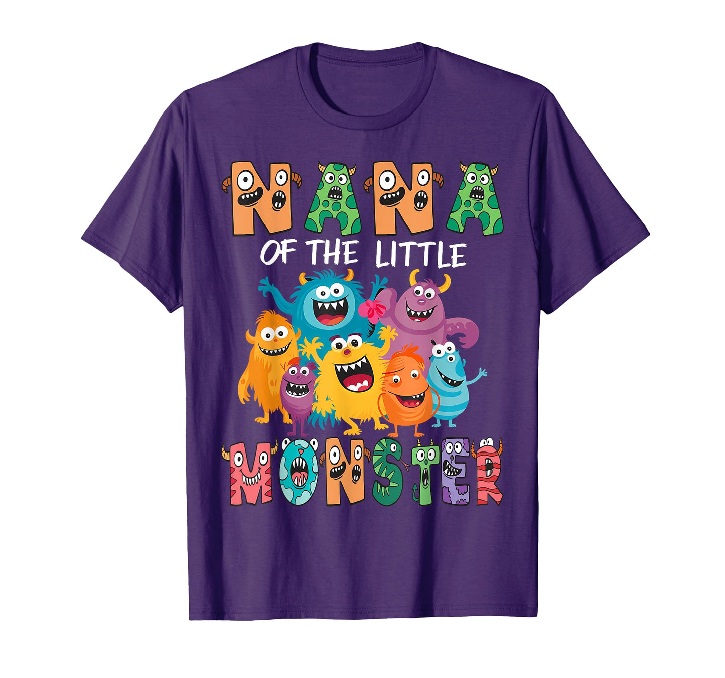 Nana Of The Little Monster Kids 1St Birthday Party T-Shirt