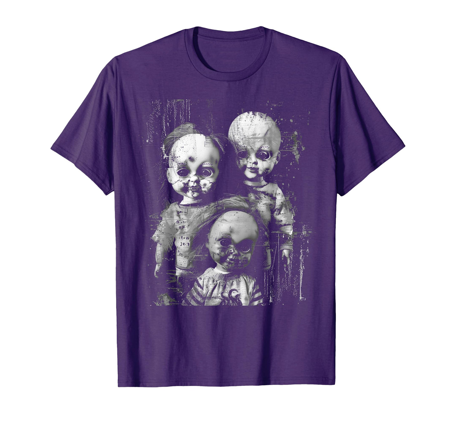 Haunted Creepy Doll Horror Toy Halloween Goth Alt Scary Emo T-Shirt