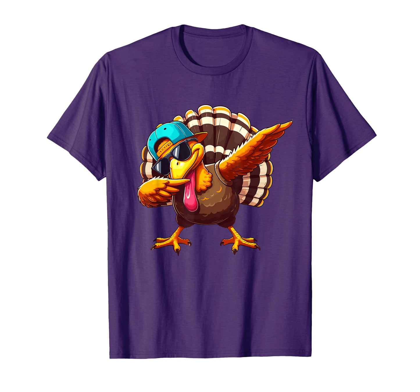 Dabbing Turkey Thanksgiving Day Pilgrim Boys Kids Funny Dab T-Shirt