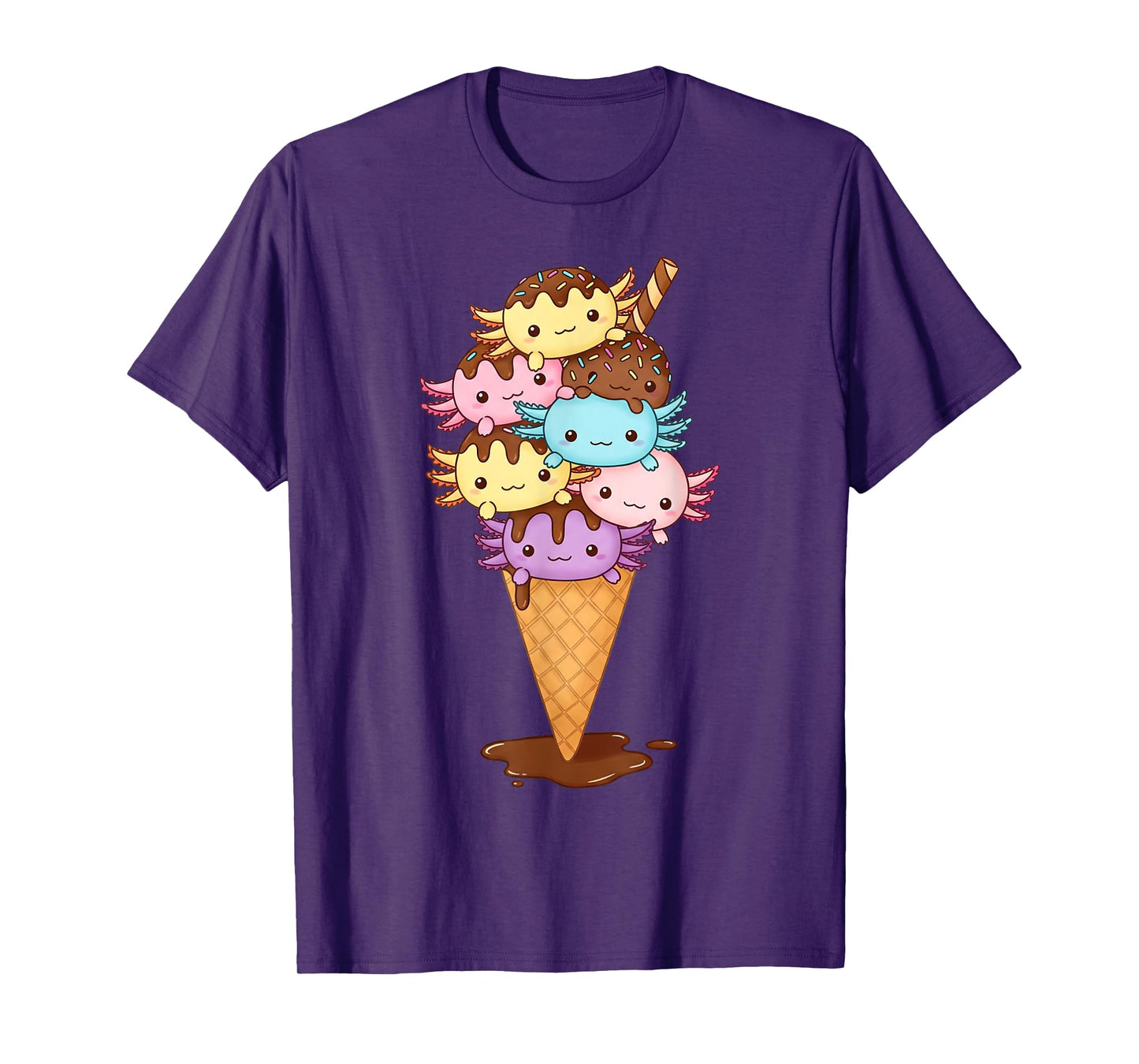 Axolotls Ice Cream Funny Axolotl Gifts For Men Women Boy Kid T-Shirt