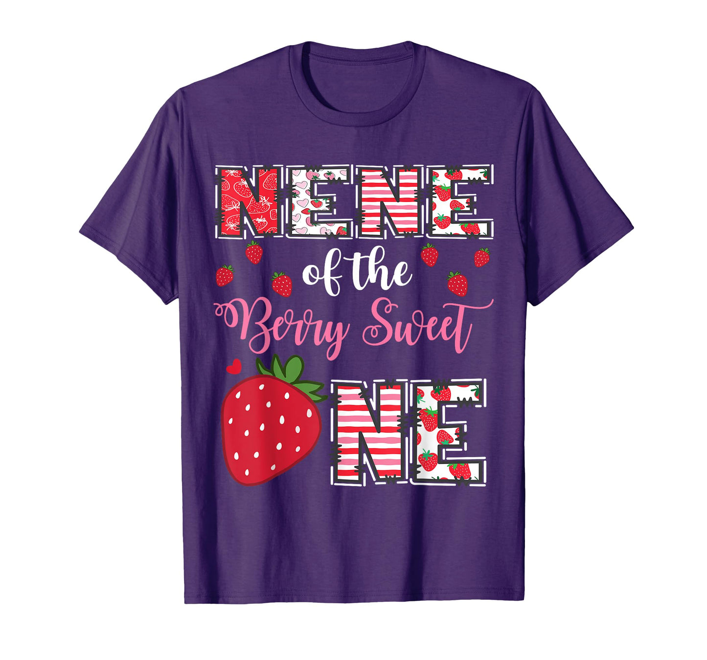 Nene Of The Berry Sweet One Strawberry Birthday Girl T-Shirt
