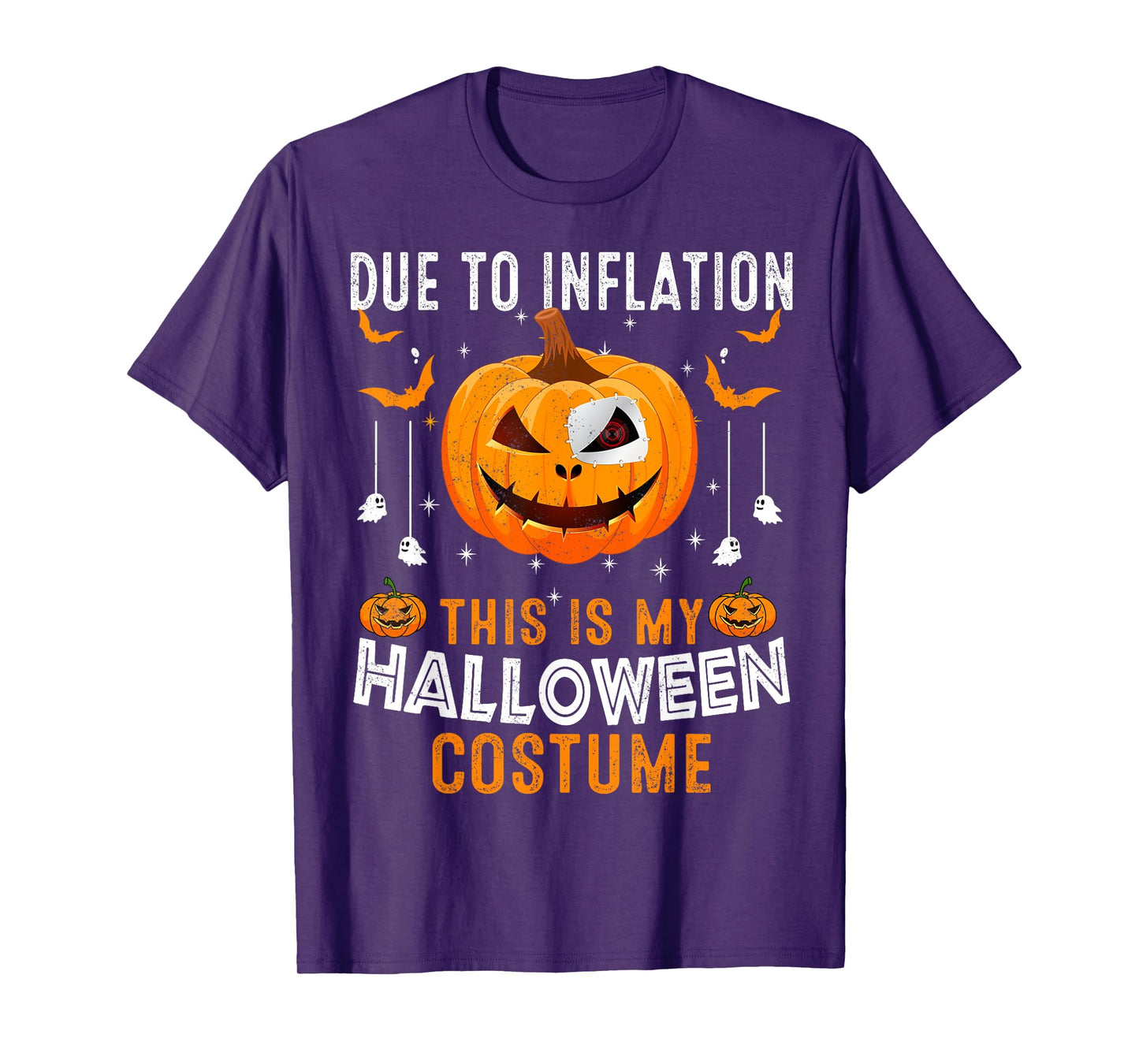 Due To Inflation This Is My Halloween Costume Funny Pumpkins T-Shirt