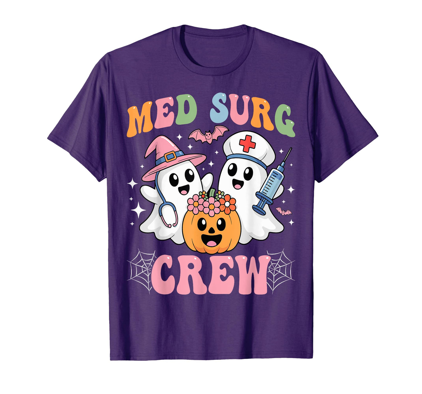 Medical Surgical Nursing Med Surg Crew Nurse Ghost Halloween T-Shirt
