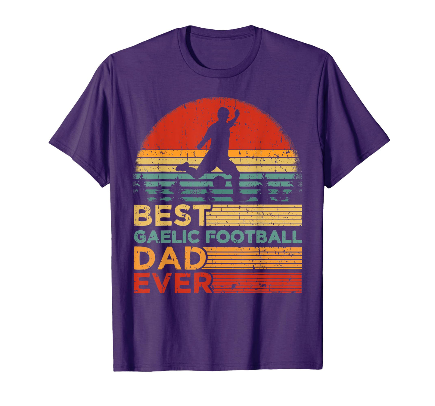 Mens Funny Vintage Best Gaelic Football Dad Ever Father's Day T-Shirt