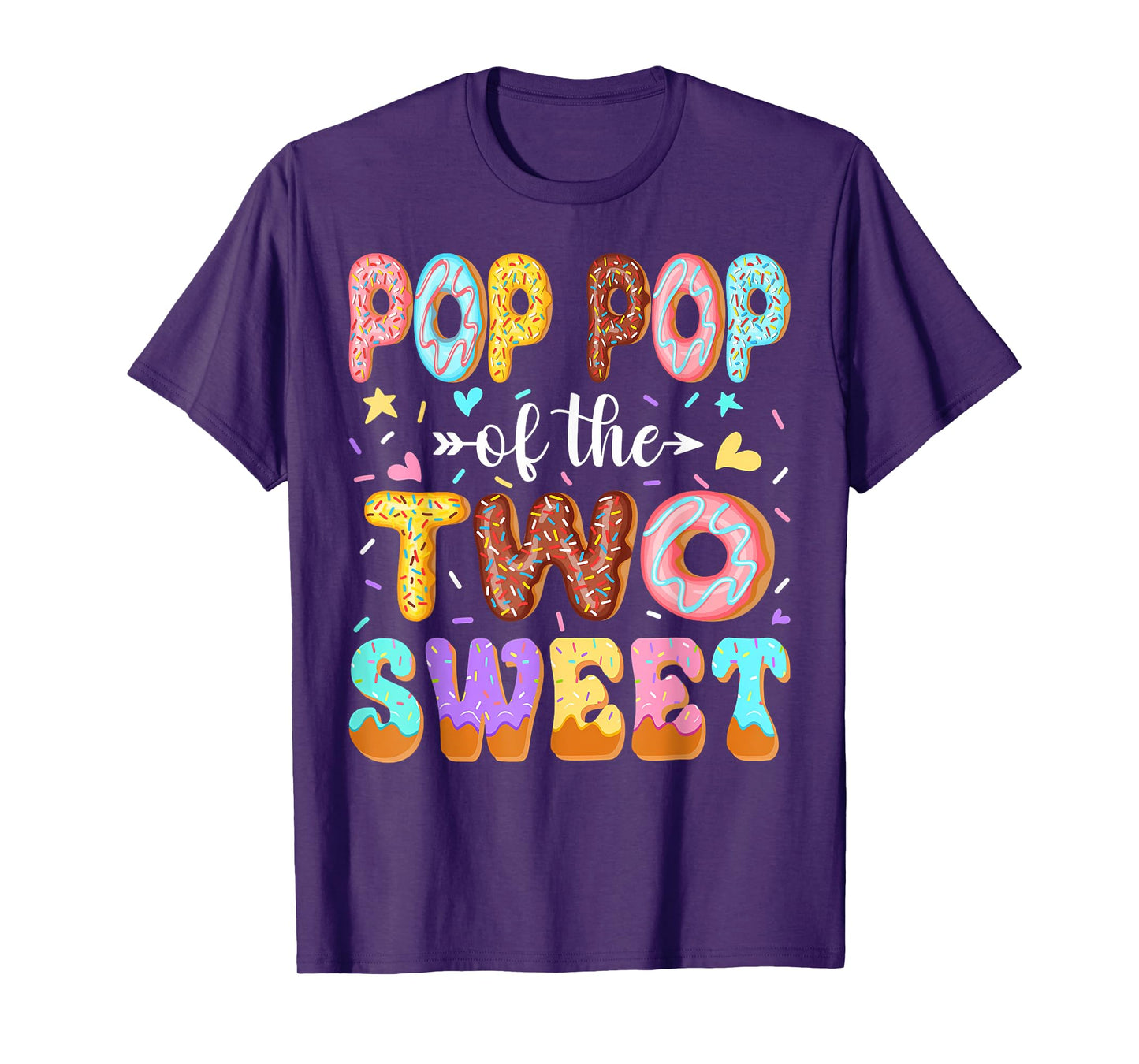 Pop Pop Of The Two Sweet 2Nd Birthday Girl Donut Party T-Shirt