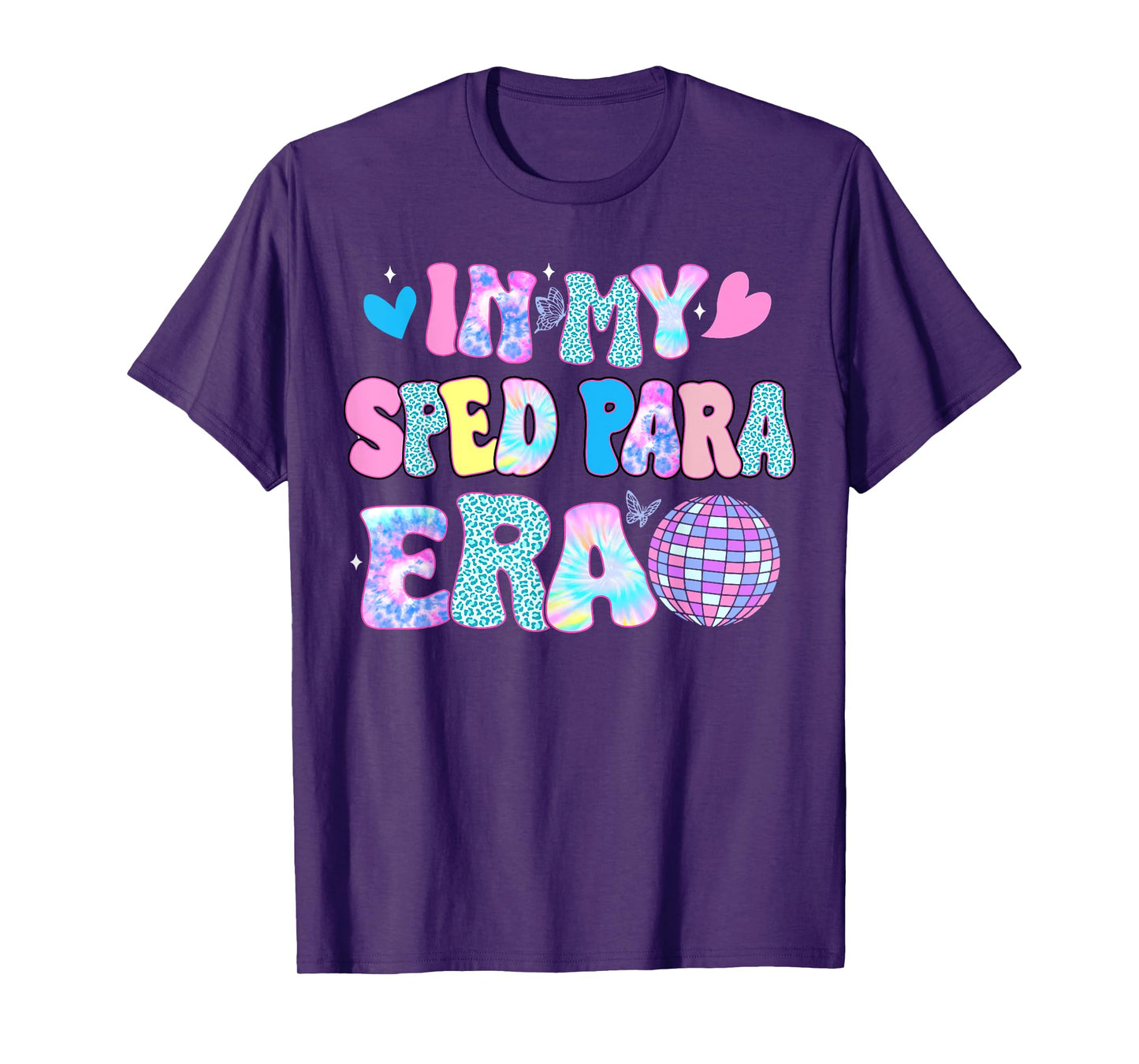 Tie Dye Leopard Back to school Gift In My Sped Para Era T-Shirt