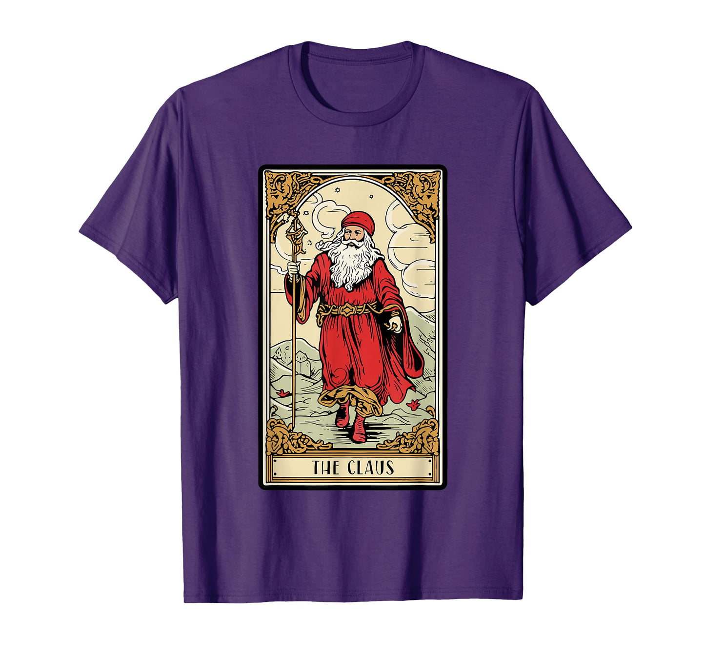 Vintage Santa Claus Card Christmas Aesthetic Mystical T-Shirt