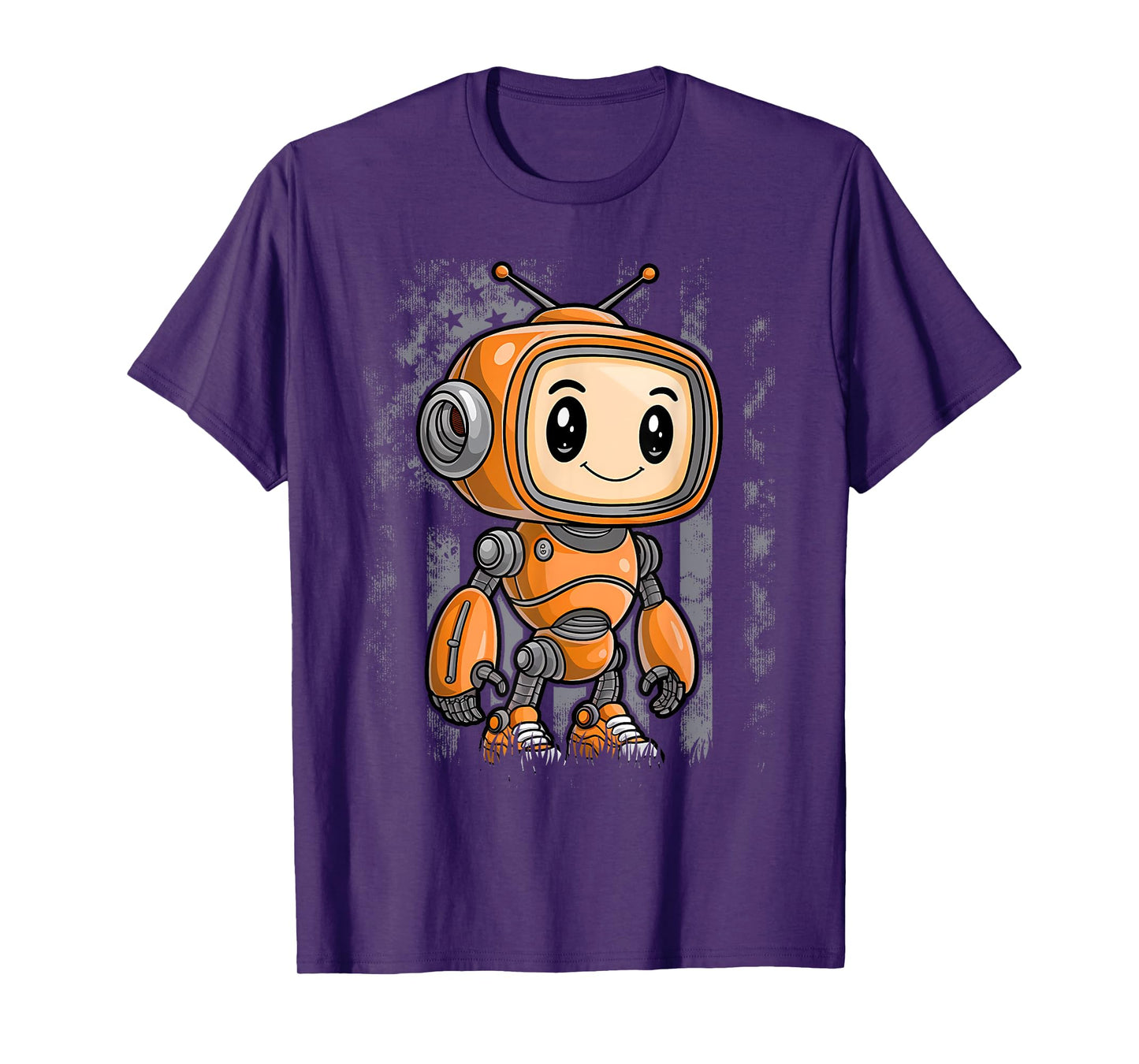 Funny Orange Robot Boy Costume T-Shirt
