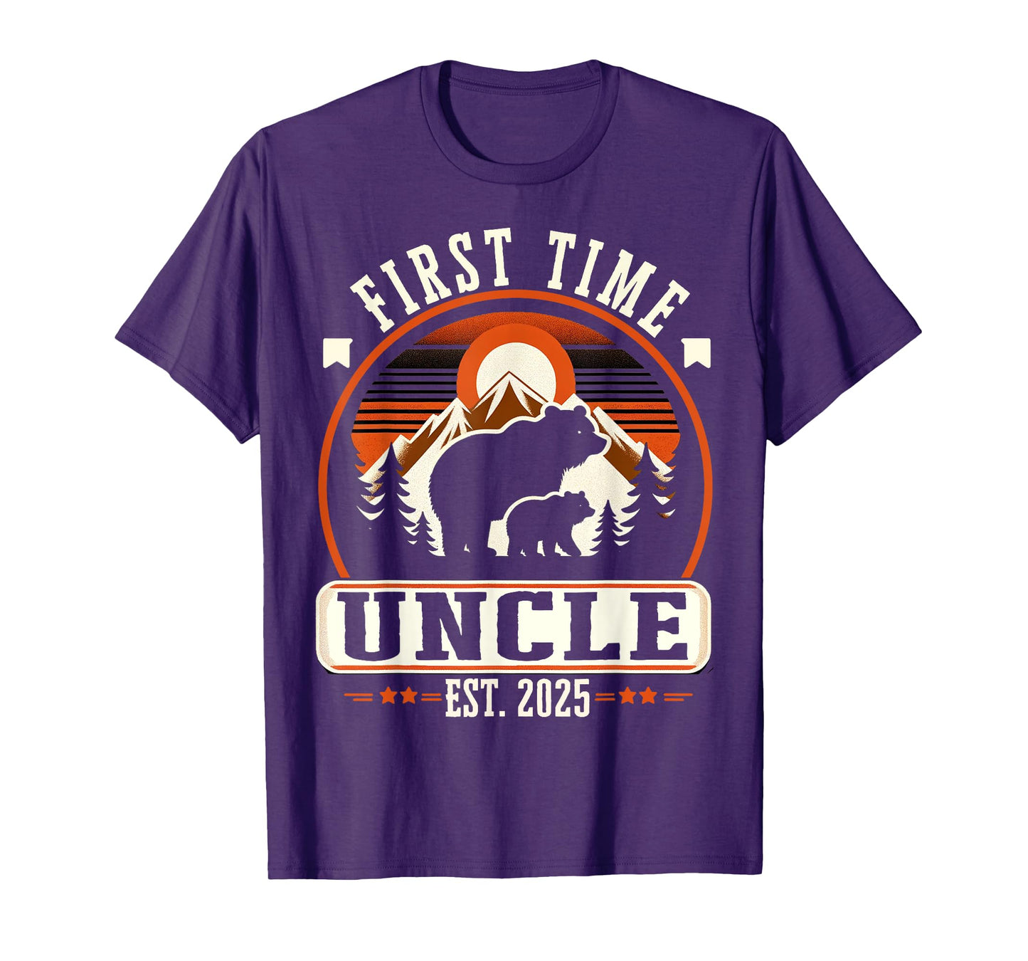 First Time Uncle Est 2025 for New Dad Funny Fathers Day T-Shirt