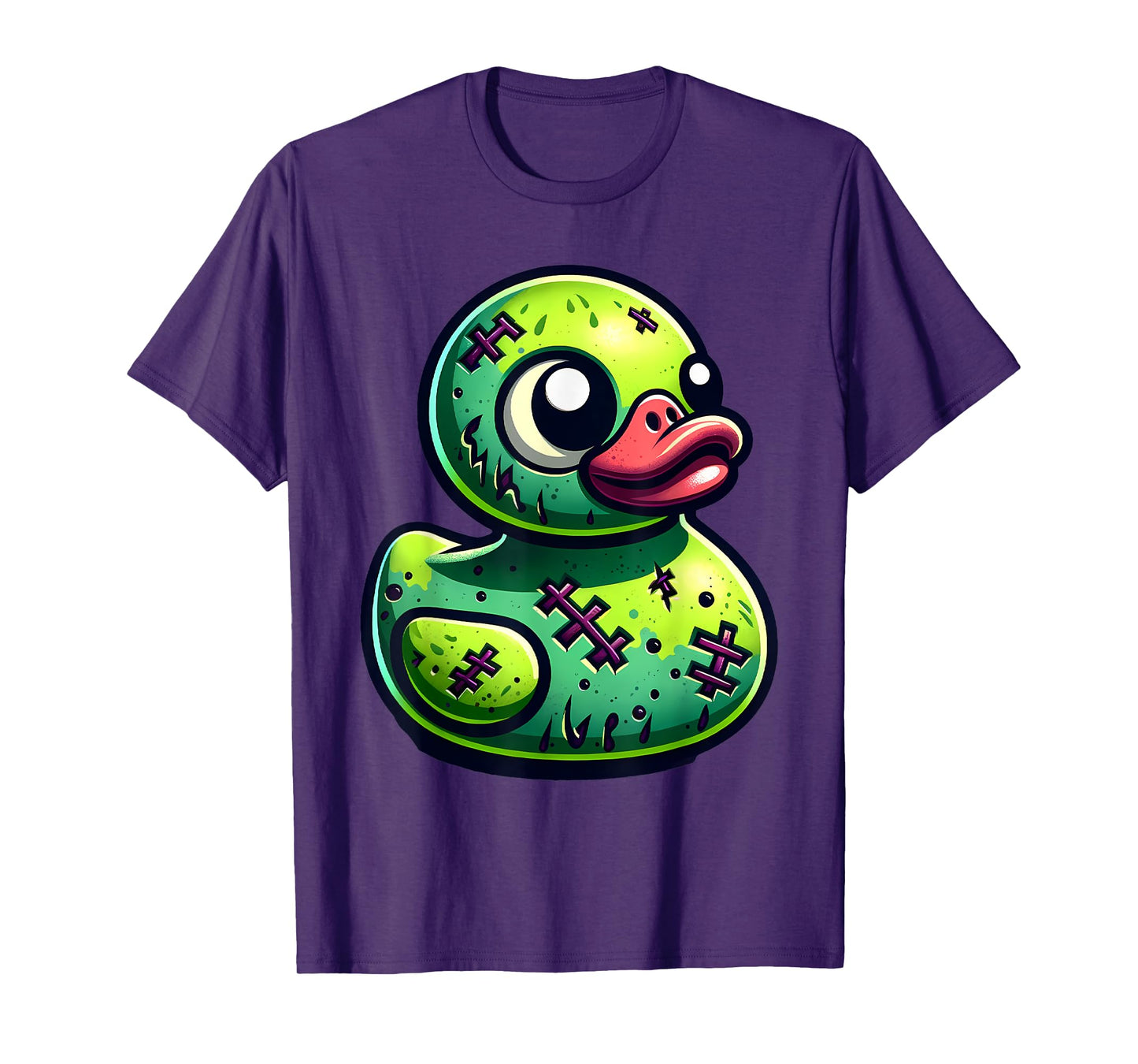 Rubber Duck Zombie Halloween Ducky Women Girls T-Shirt
