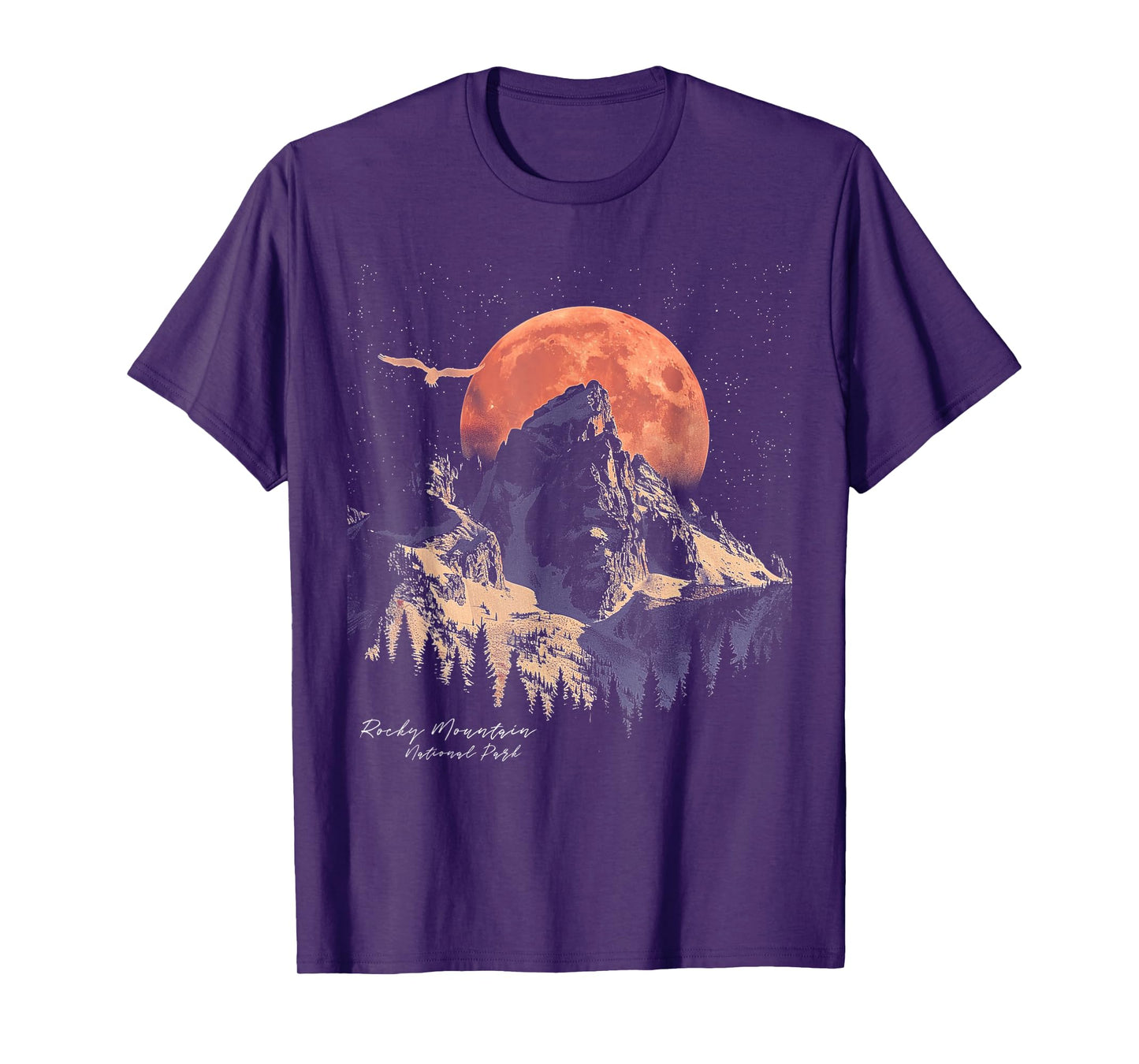 Rocky Mountain - US National Park Vintage Men Women Retro T-Shirt