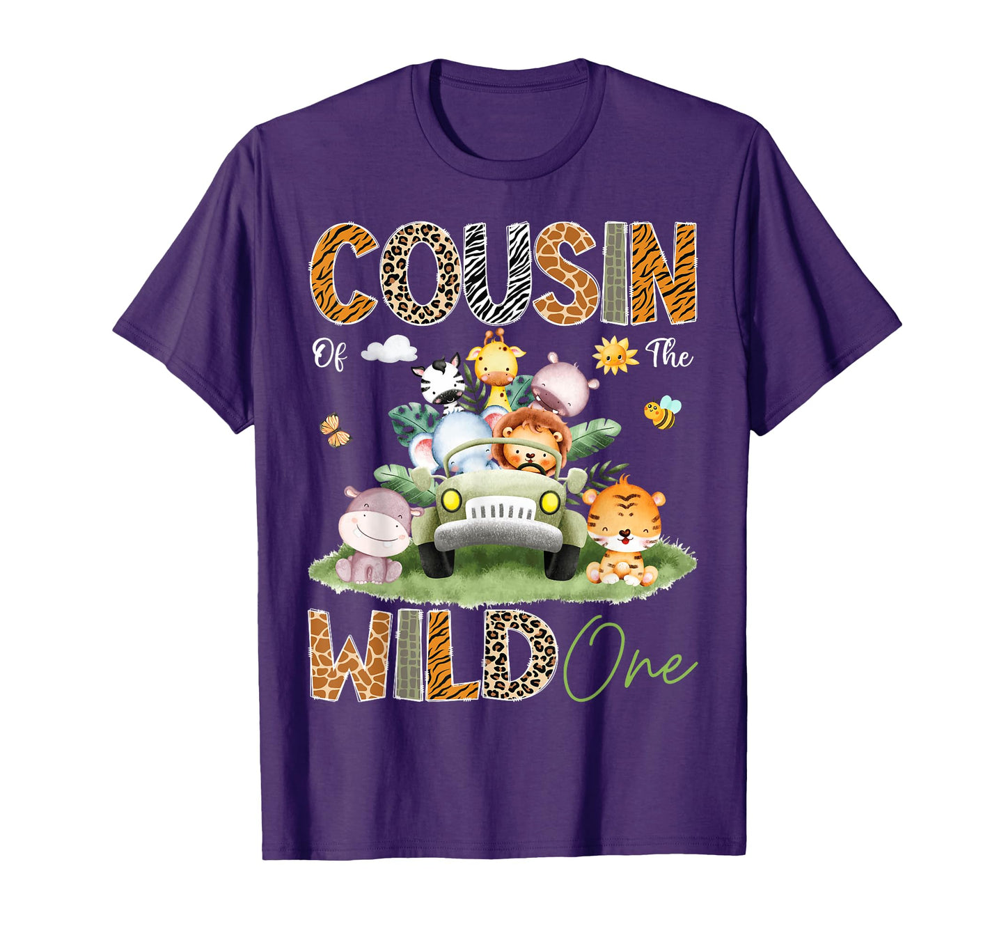 Cousin Of The Wild One 1St Birthday Truck Safari Jungle T-Shirt