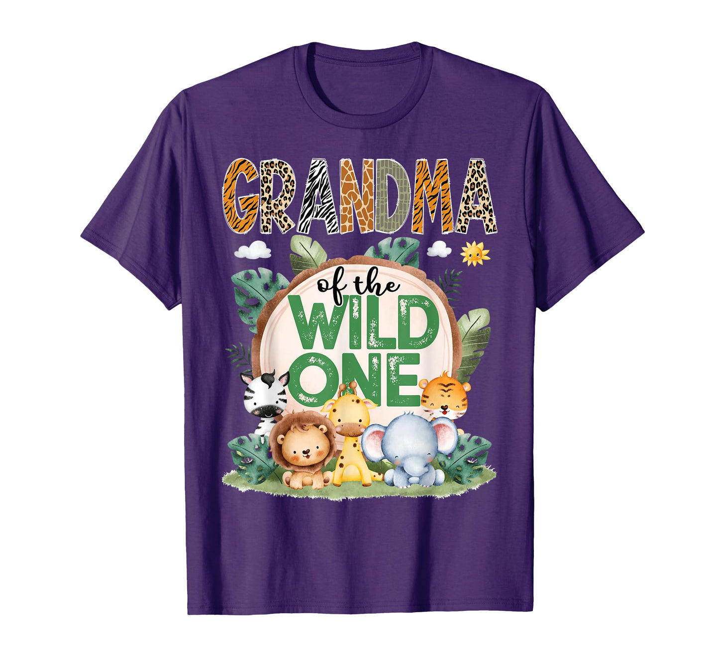 Grandma Of The Wild One Safari Jungle 1St Birthday Party T-Shirt