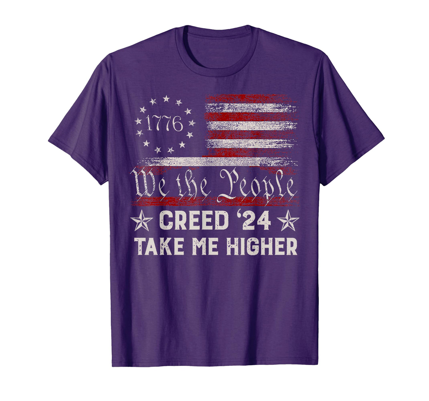 Creed 24' Take Me Higher American Flag T-Shirt