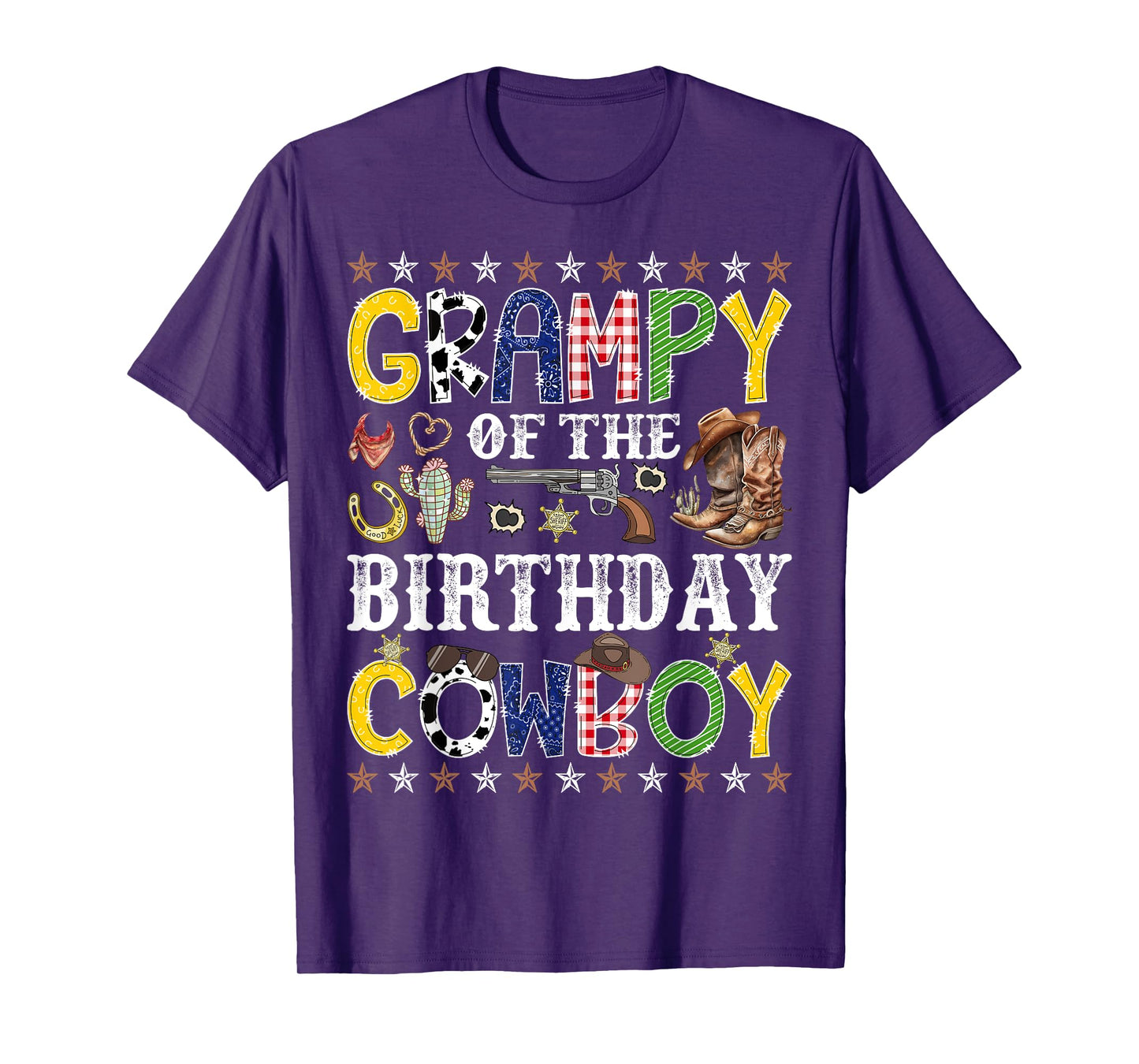 Grampy Of The Birthday Cowboy Western Rodeo Grampy T-Shirt