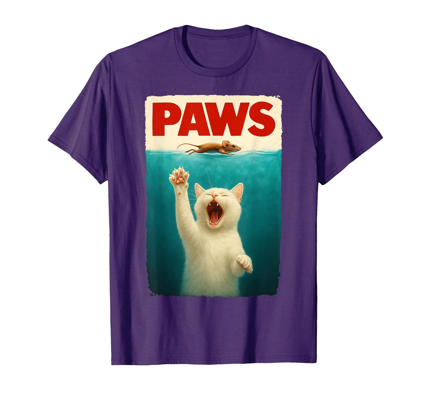 Paws Cat Mouse Funny Cat Lover Gifts For Men Women Boy Kids T-Shirt