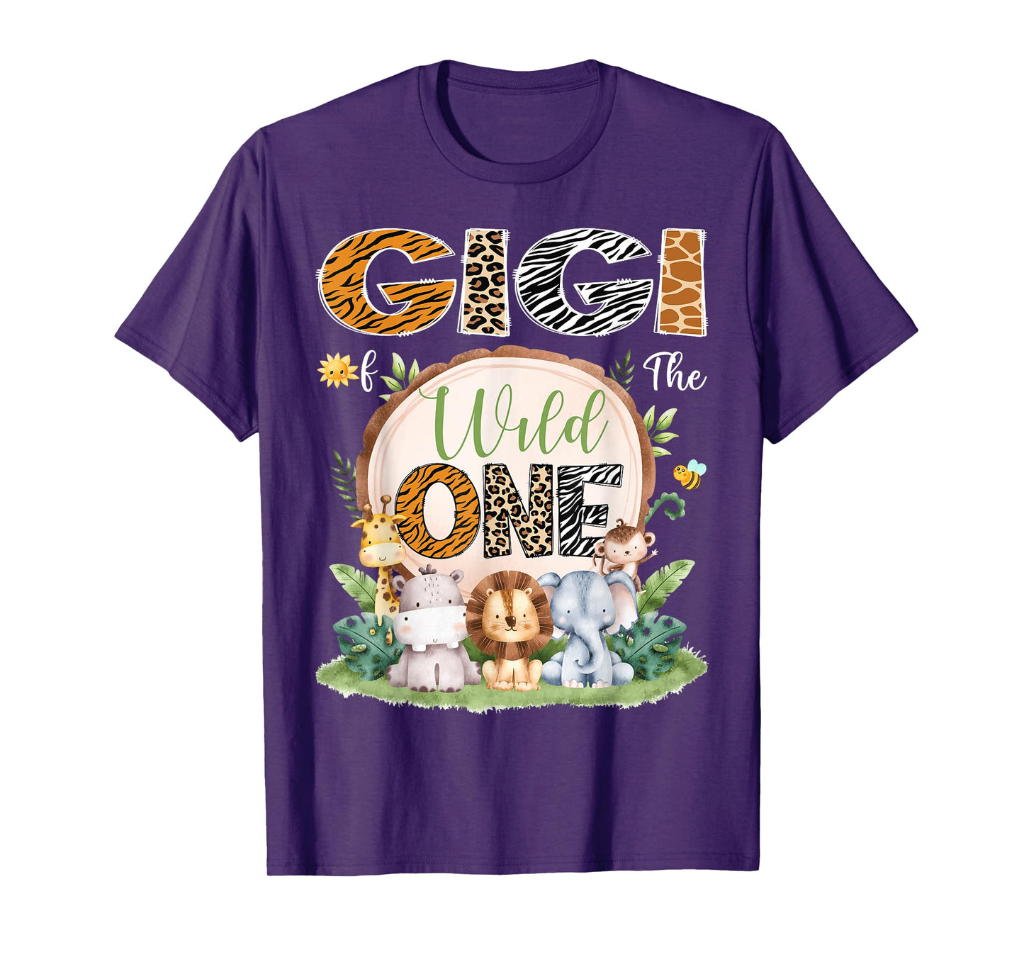 Gigi Of The Wild One 1St Birthday Safari Animals Lover T-Shirt