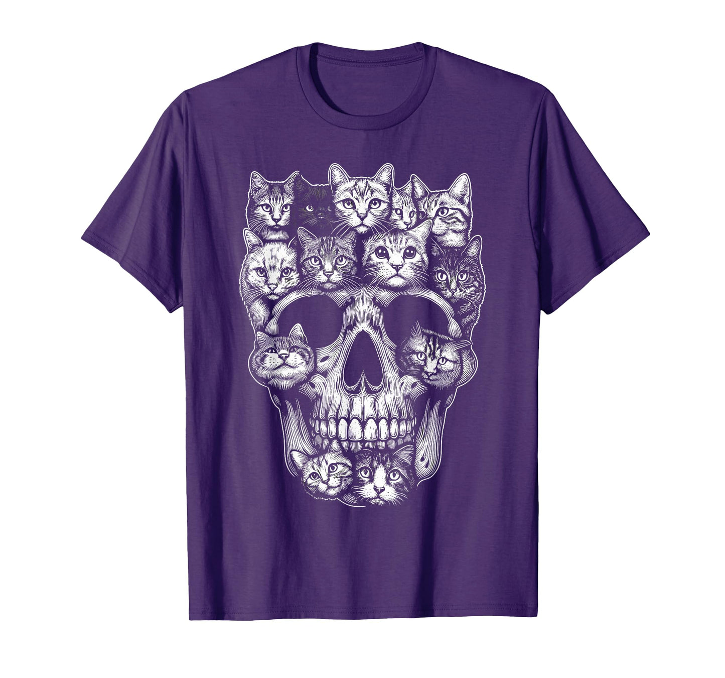 Cat Skull Skeleton Kitty Halloween Costume Cat T-Shirt
