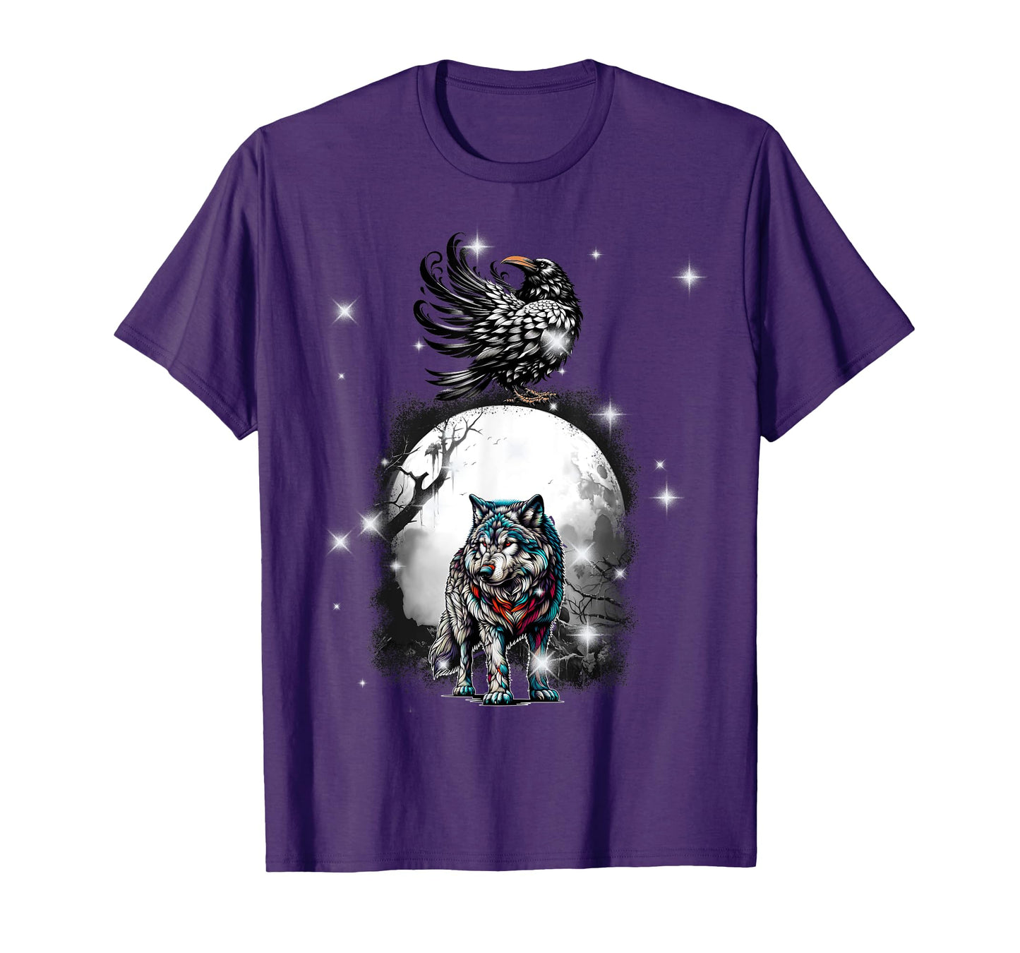 Fairy Tale Figurine Children Child Raven Forest Mystical Wolf T-Shirt