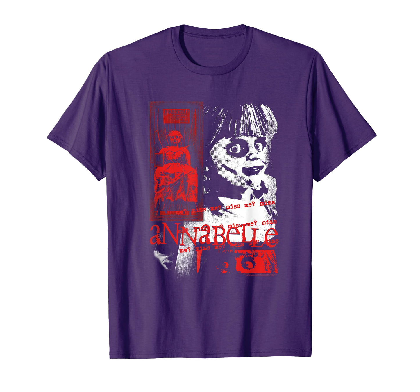 Annabelle High Contrast Zine Collage Horror Movie T-Shirt