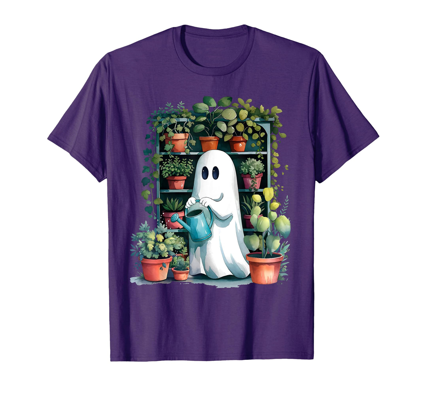 Funny Ghost Plants Spooky Season Trick Or Treat Halloween T-Shirt