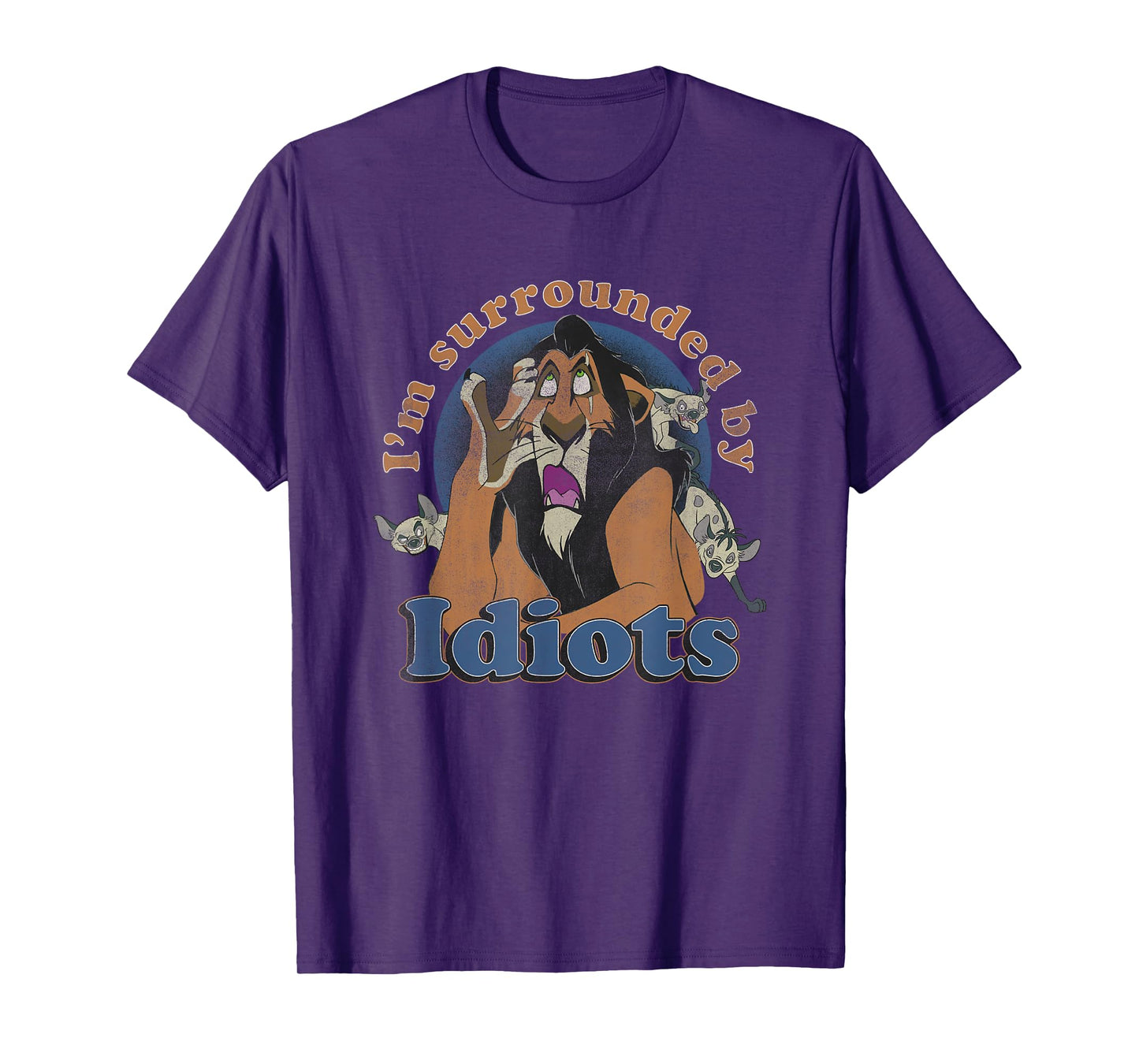 Disney The Lion King Scar I'm Surrounded By Idiots Retro T-Shirt