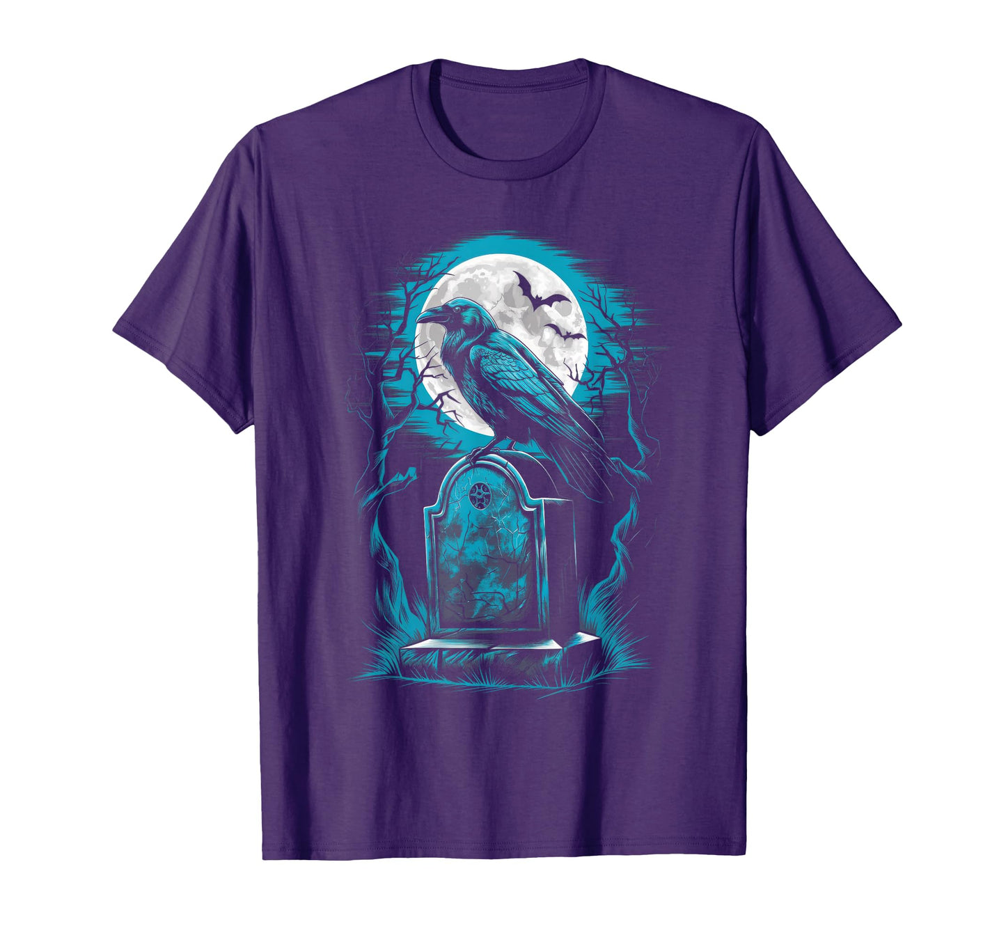 Raven Bird Gothic Spooky graveyard T-Shirt