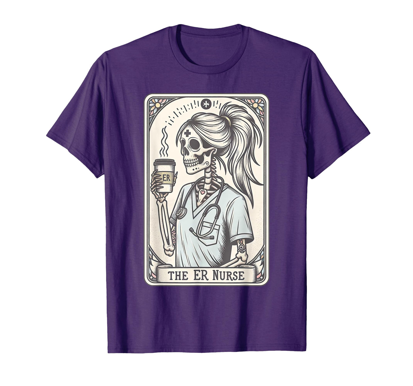 The Nurse Tarot Card Skeleton Nursing School Graduation RN T-Shirt