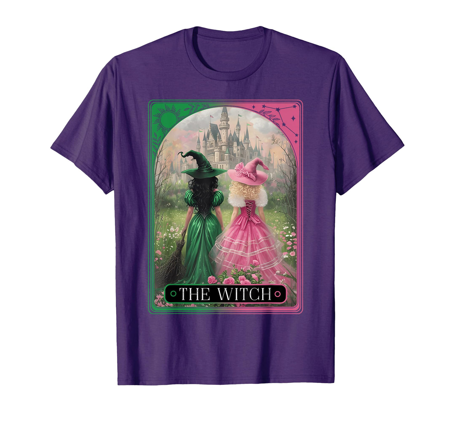 The Witch Tarot Card Halloween Salem Witch Craft Women Girls T-Shirt