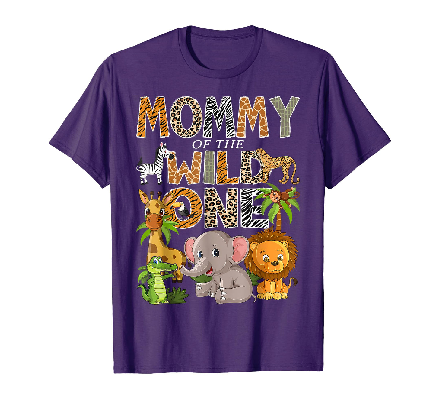 Mommy Of The Wild One 1St Birthday Boy Safari Jungle Animals T-Shirt