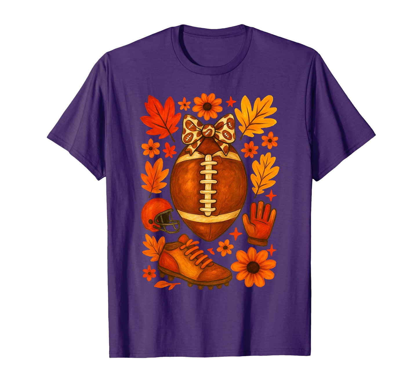 Tis The Season Fall Football Autumn Pumpkin T-Shirt