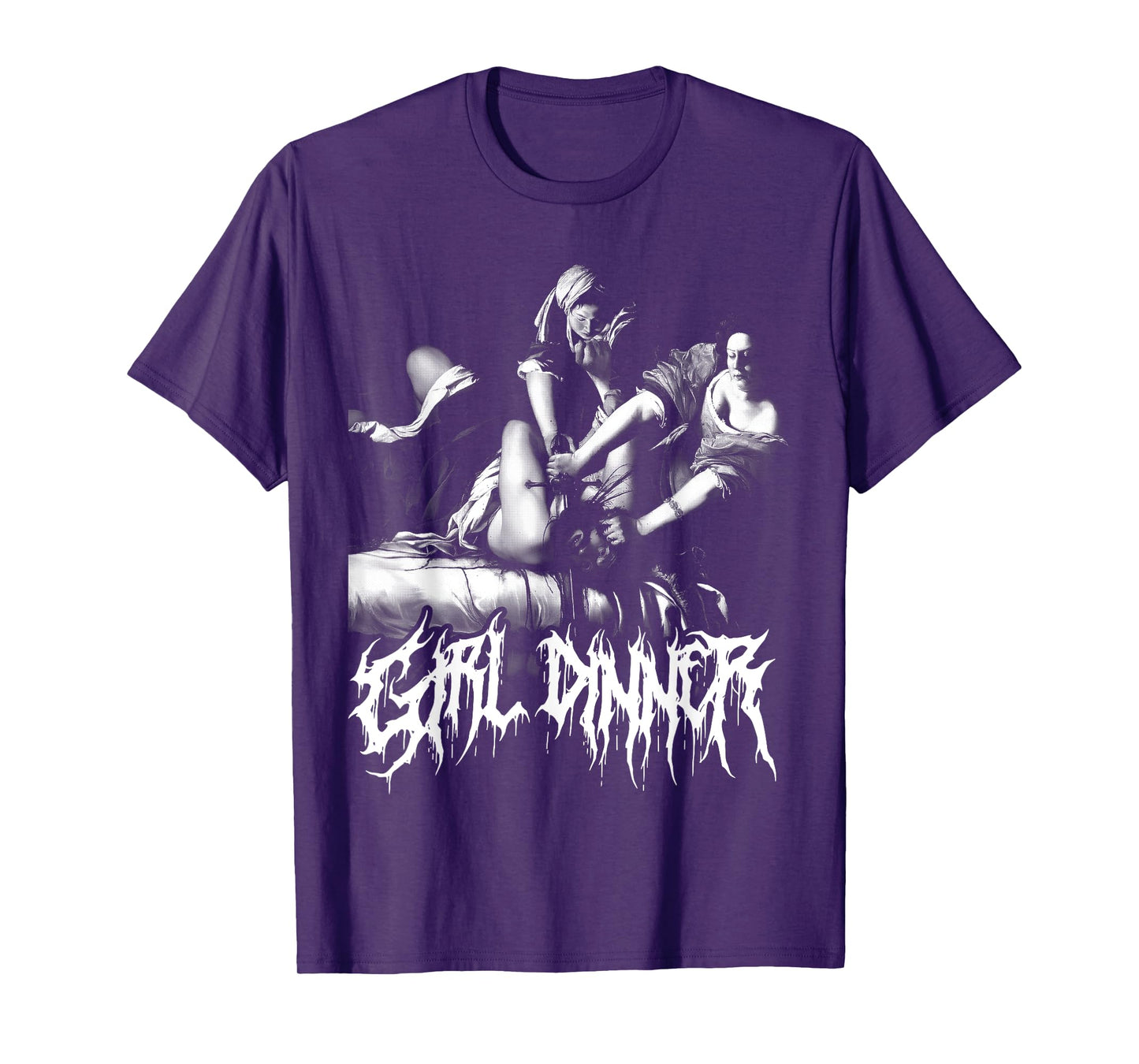 Black Metal Girl Dinner Feminist Alt Goth Punk Death Metal T-Shirt
