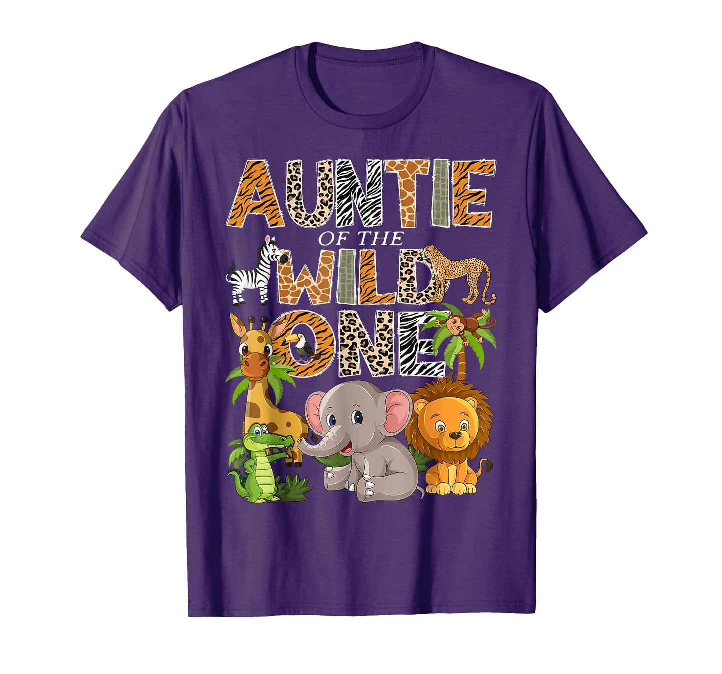 Auntie Of The Wild One 1St Birthday Safari Jungle T-Shirt