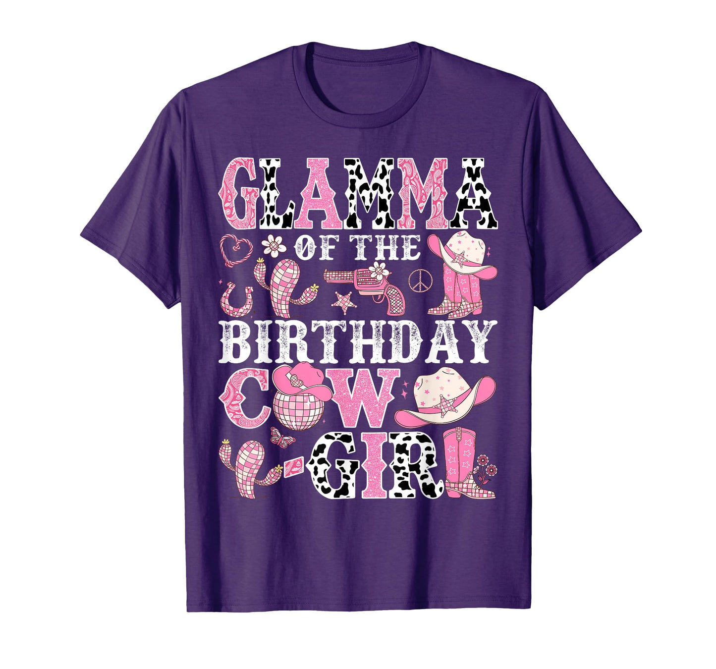 Glamma Of The Birthday Cow-Girl Rodeo CowGirl Birthday T-Shirt
