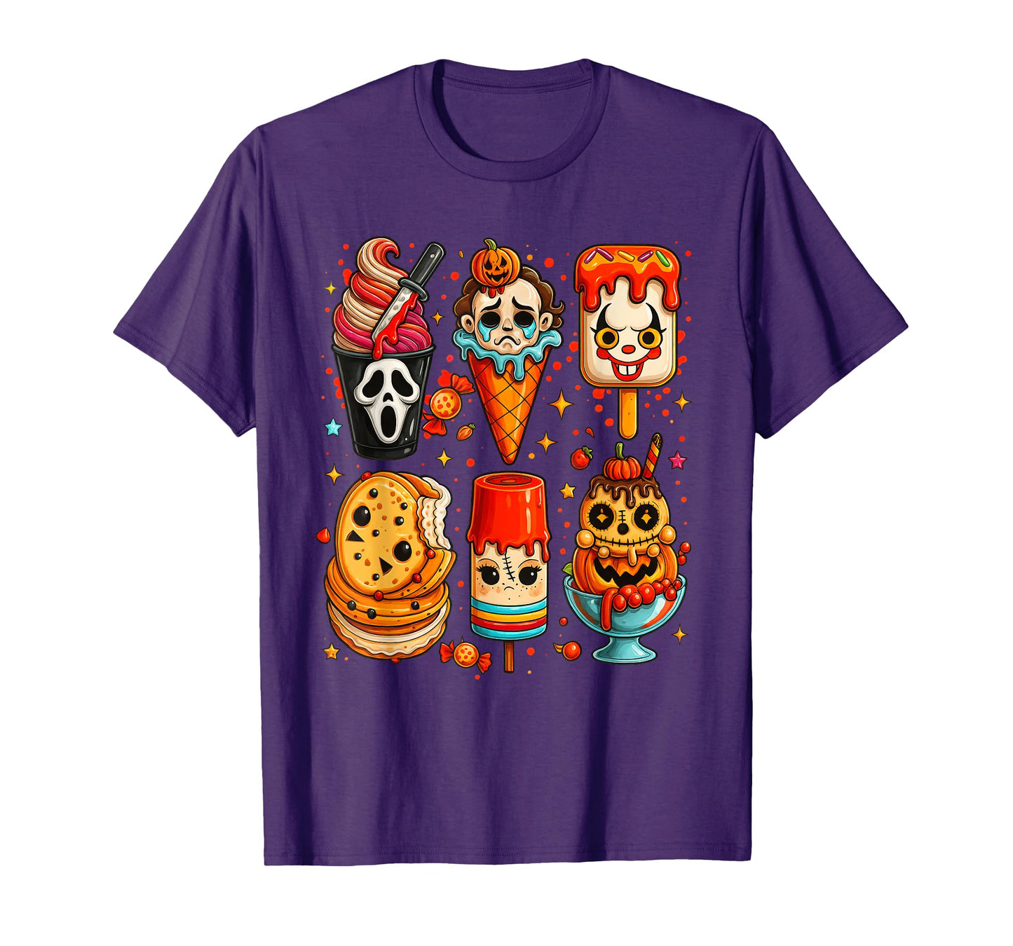 Horror Movie Summer Popsicle Halloween Ice Cream Summerween T-Shirt