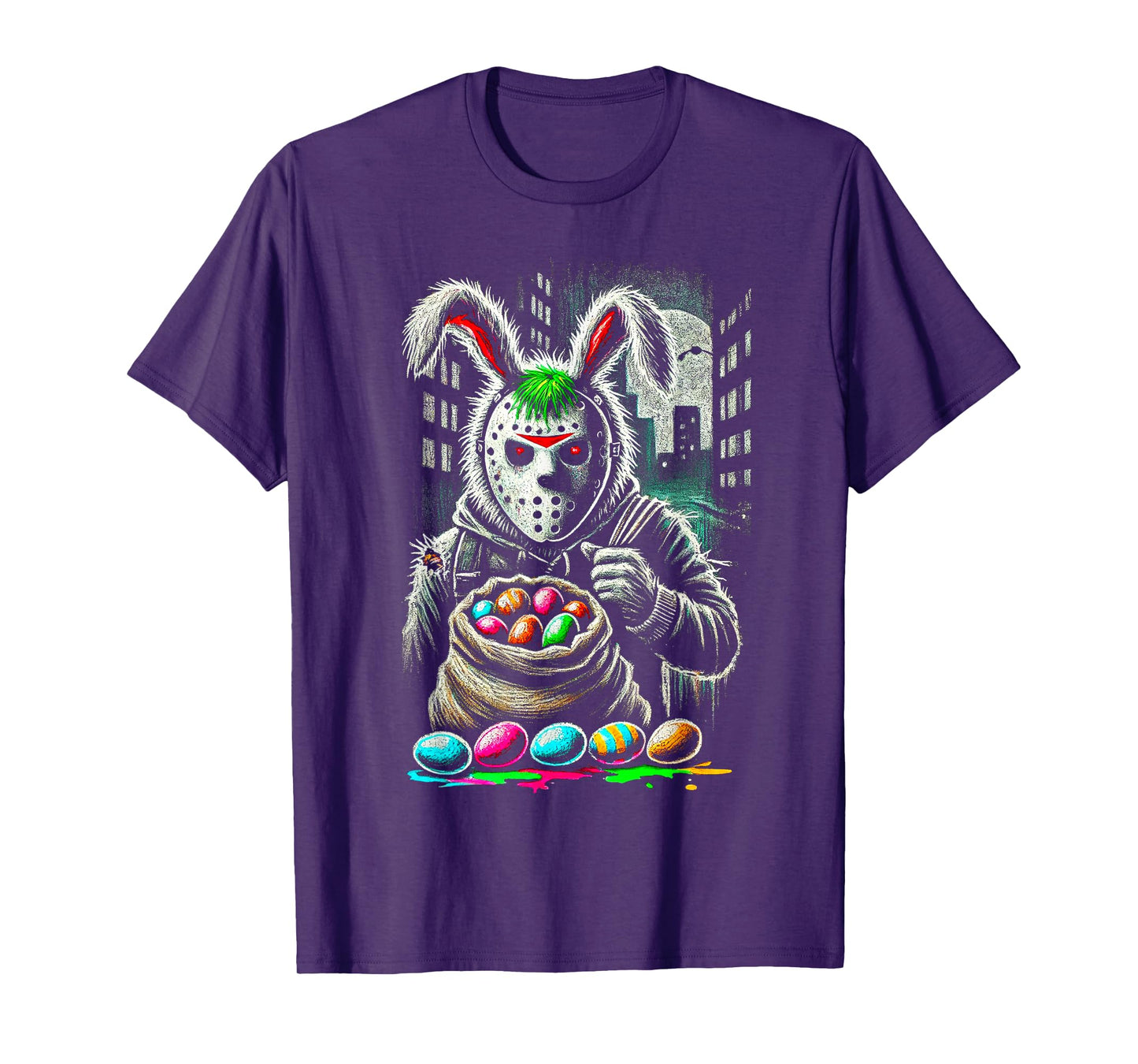 Sinister Easter Bunny Horror-Inspired Creepy Egg Hunter Tee T-Shirt