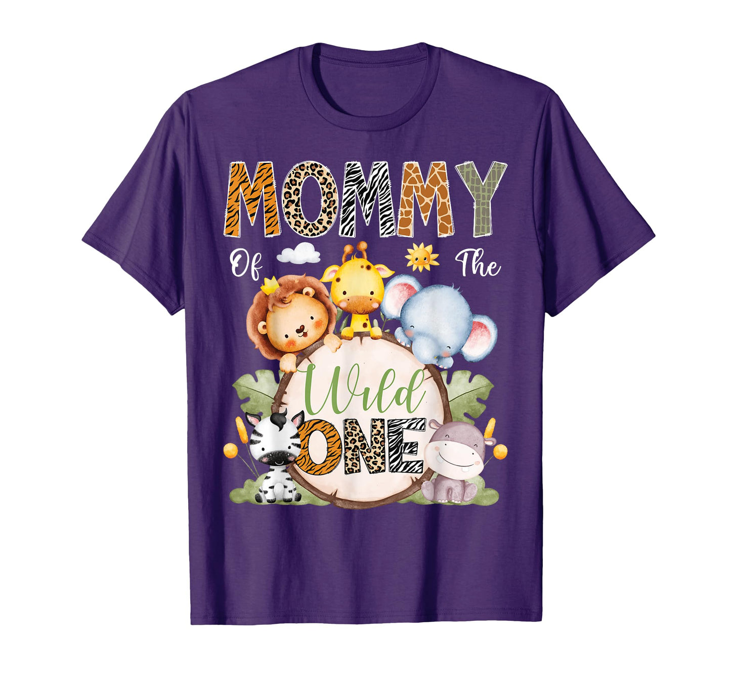 Mommy Of The Wild One 1St Birthday Boy Safari Jungle T-Shirt