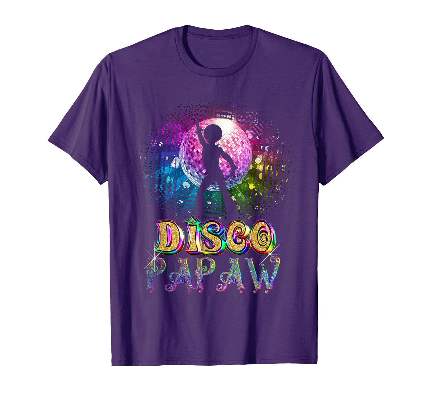 Funny Disco Papaw - Retro 70's Seventies Themed Disco Ball T-Shirt