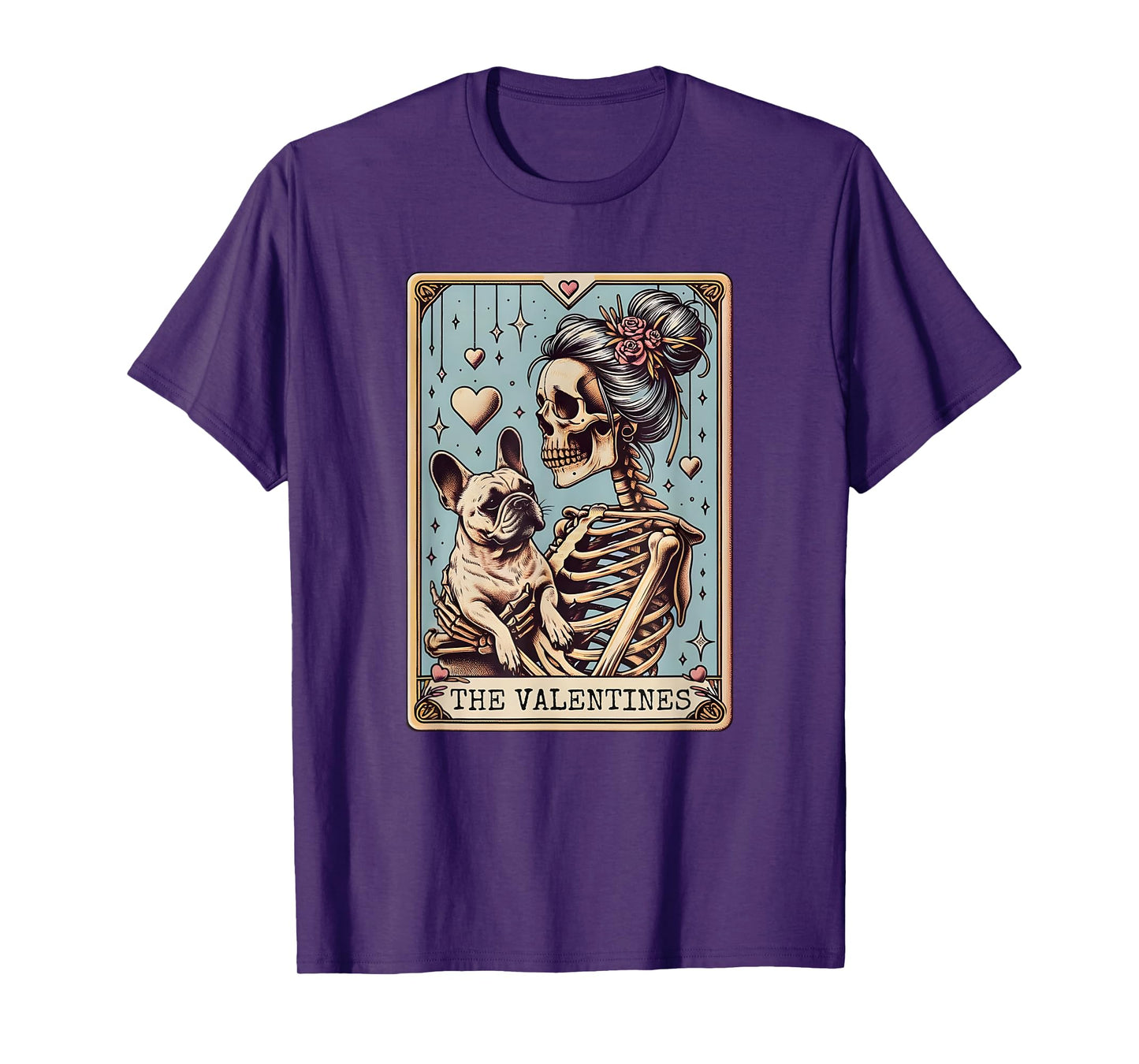 French Bulldog Valentines Day, Frenchie Mom Tarot Card T-Shirt for Men Women