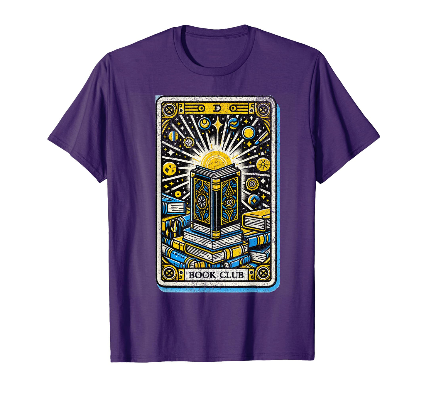 Vintage Book Club Tarot Card Library Reader Retro Book Lover T-Shirt