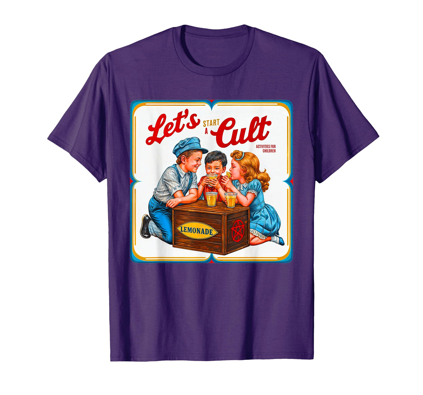 Let's Start A Cult Ironic Funny Vintage Horror T-Shirt