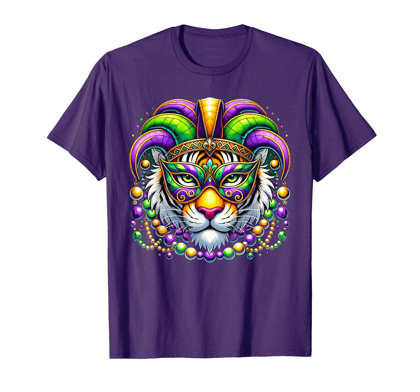 Tiger Mardi Gras Animal Lover New Orleans Louisiana Kids T-Shirt