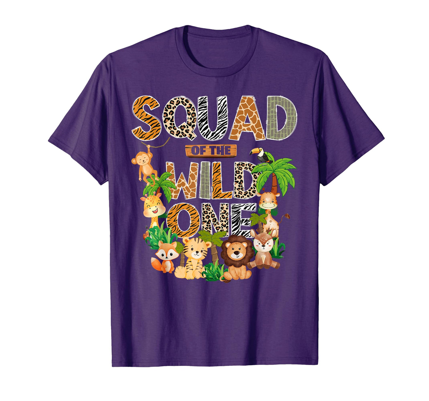 Squad Of The Wild One Safari Jungle 1St Birthday Party T-Shirt