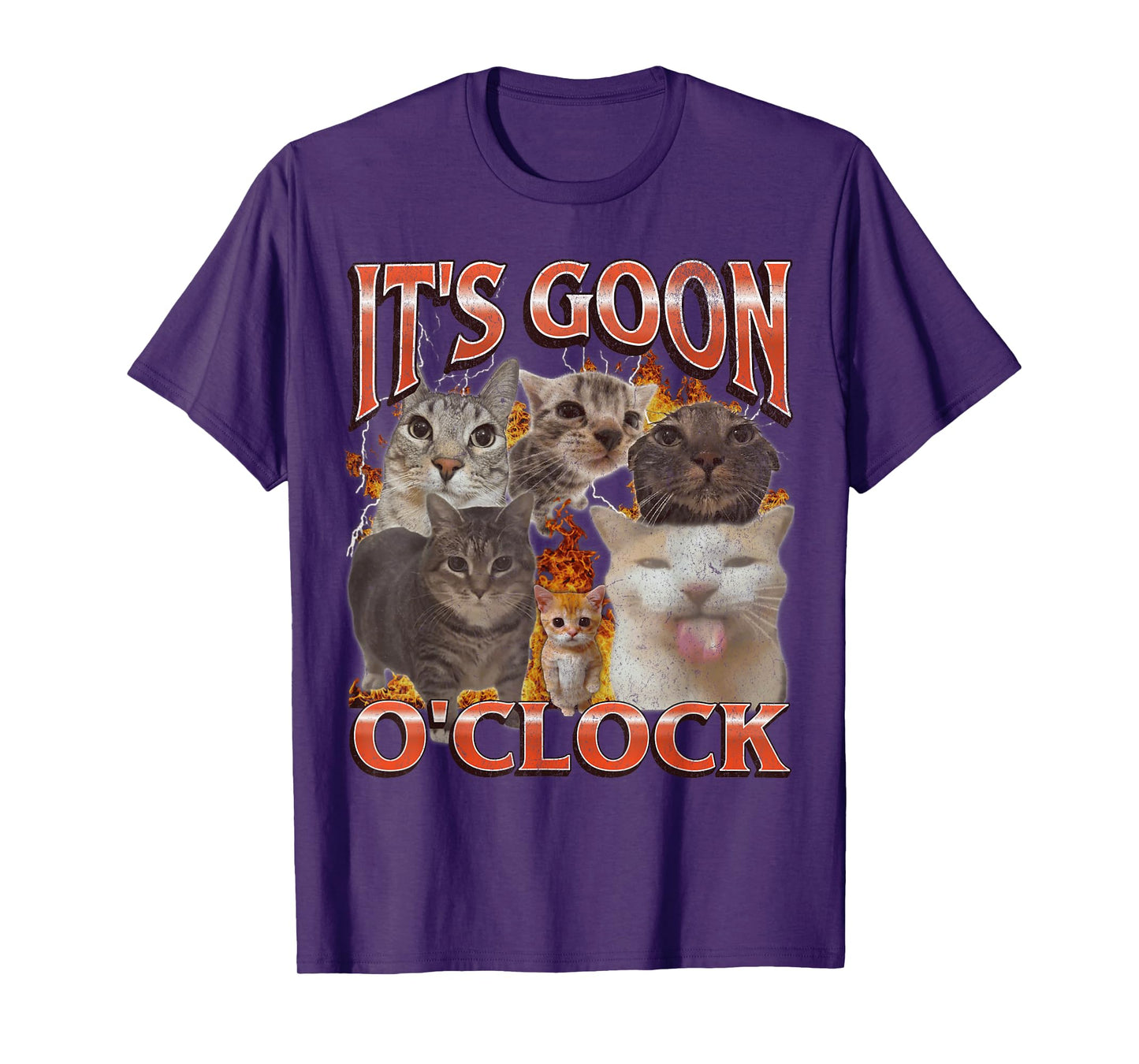 Gooning O'clock Funny Cat Meme Bootleg Graphic T-Shirt